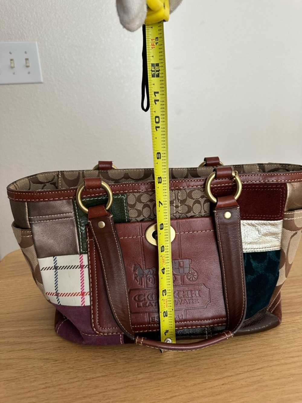 Coach Holiday Patchwork Gallery Bag - Picture 9 of 13